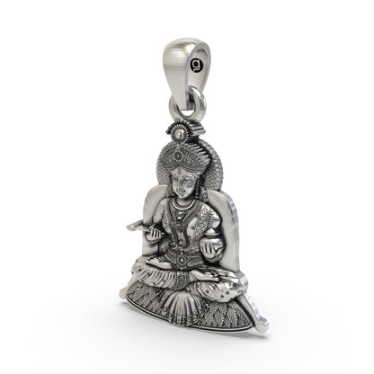 925 Silver Maa Annapurna Devi Pendant – Sacred Nourishment Locket
