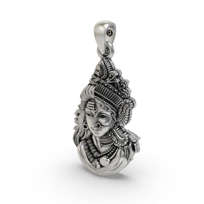 925 Silver Ardhanarishvara Pendant – Sacred Shiva Shakti Locket