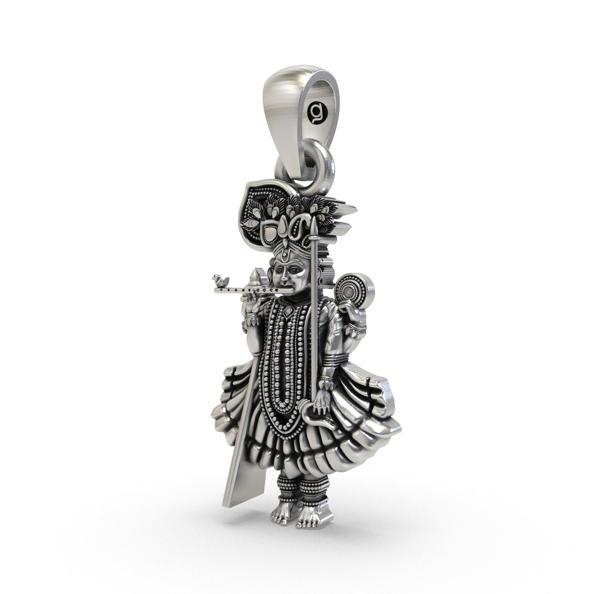 925 Silver Ranchhodraiji Maharaj Pendant – Dakor Krishna Jewelry | Handmade Spiritual Pendant for Devotees
