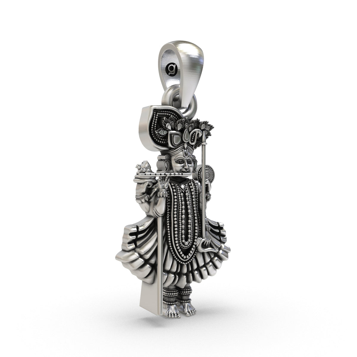 925 Silver Ranchhodraiji Maharaj Pendant – Dakor Krishna Jewelry | Handmade Spiritual Pendant for Devotees