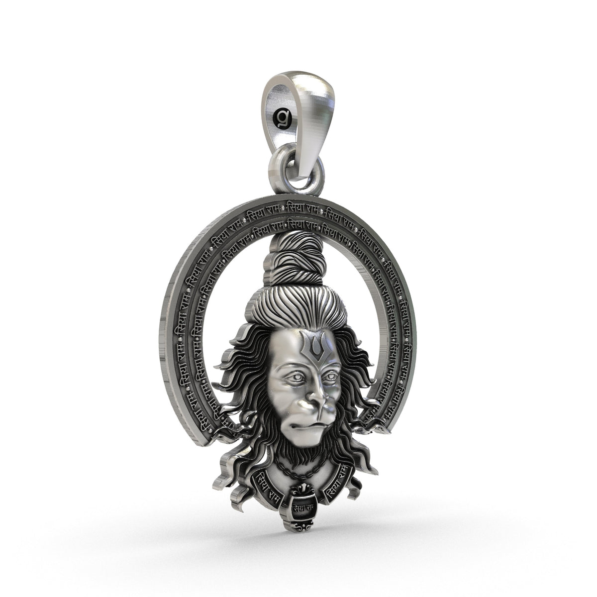 925 Silver Hanumanji Face Pendant | Bajrangbali Spiritual Jewelry for Men & Women