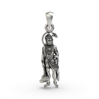925 Silver Hanumanji Pendant | Bajrangbali Strength & Protection Jewelry for Men & Women