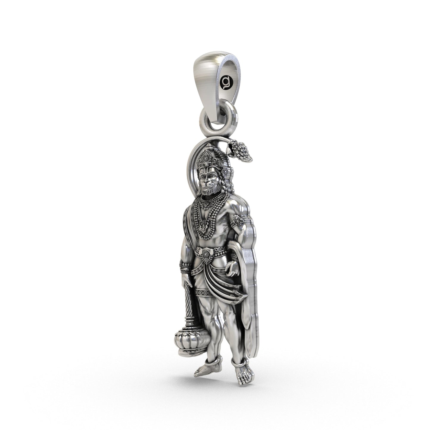 925 Silver Hanumanji Pendant | Bajrangbali Strength & Protection Jewelry for Men & Women