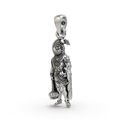 925 Silver Hanumanji Pendant | Bajrangbali Strength & Protection Jewelry for Men & Women