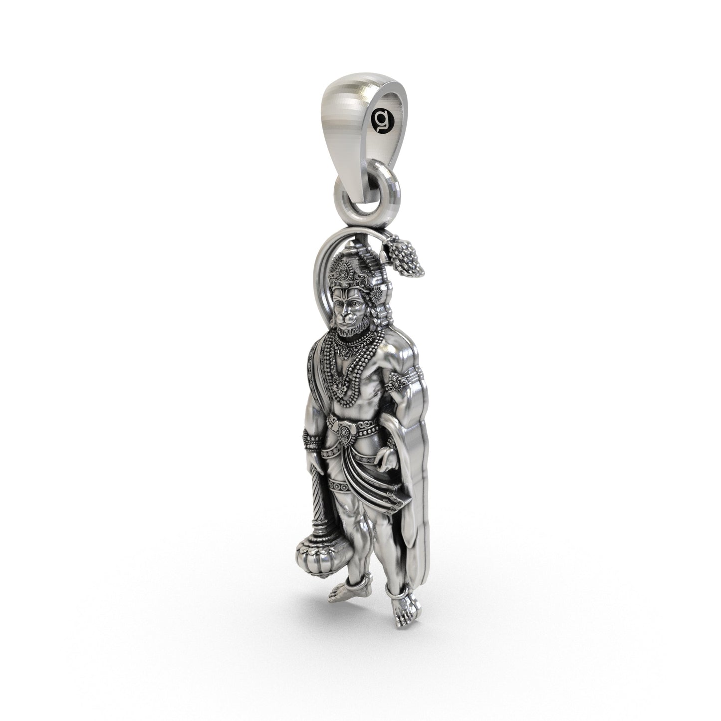 925 Silver Hanumanji Pendant | Bajrangbali Strength & Protection Jewelry for Men & Women