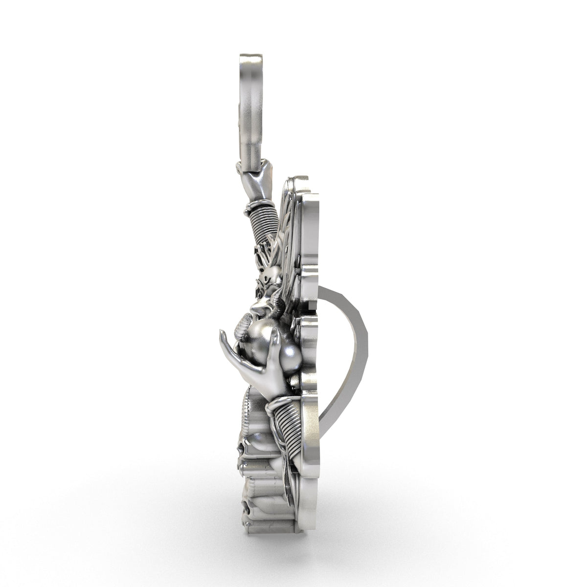 925 Silver Kali Maa Face Pendant | Goddess Kali Spiritual Jewelry for Strength & Protection