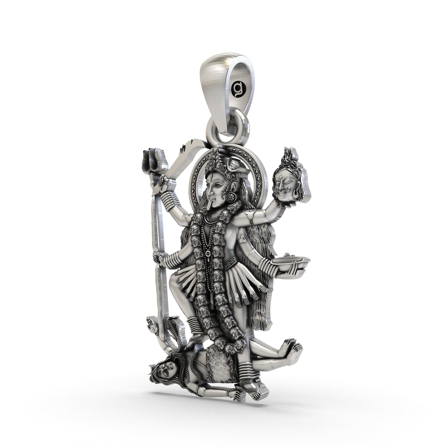 925 Silver Kali Maa Pendant | Goddess Kali Spiritual Jewelry for Protection & Power