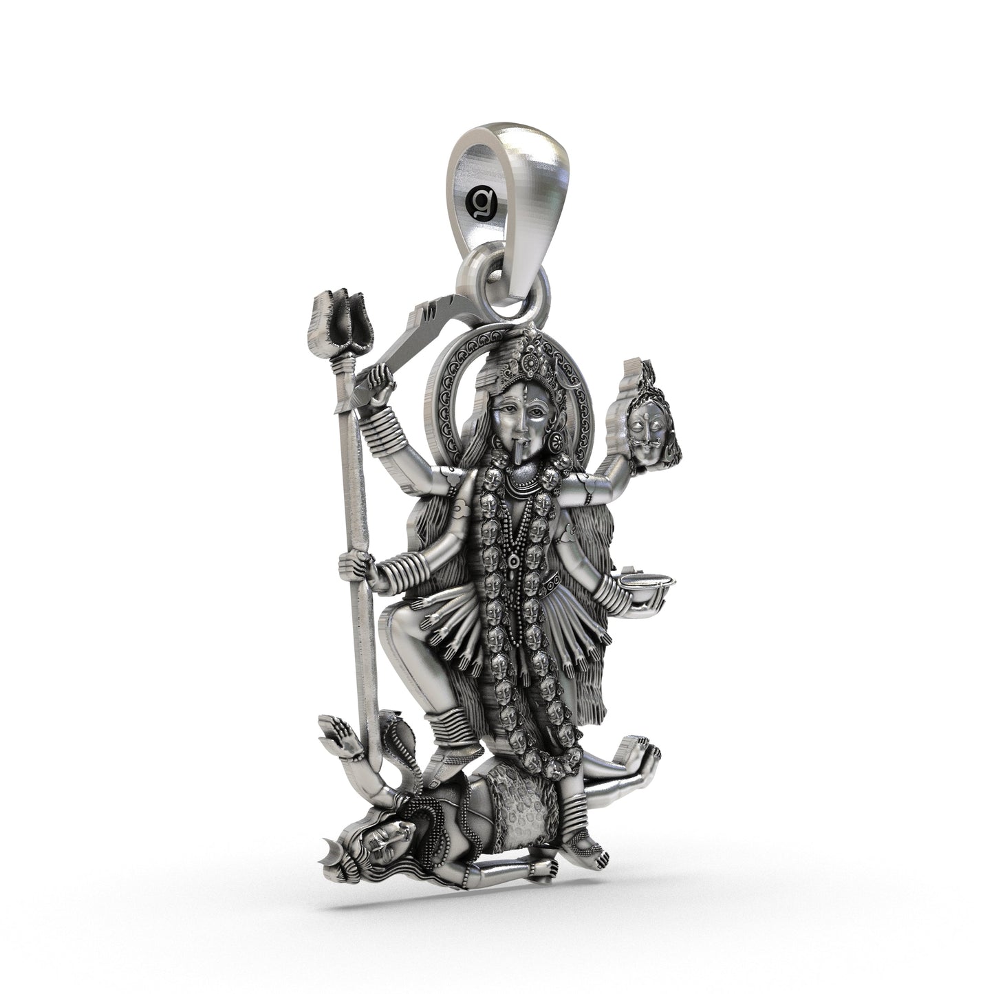 925 Silver Kali Maa Pendant | Goddess Kali Spiritual Jewelry for Protection & Power