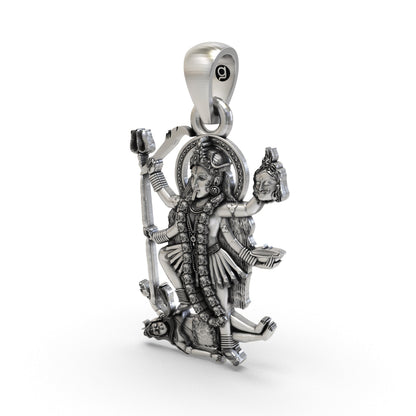 925 Silver Kali Maa Pendant | Goddess Kali Spiritual Jewelry for Protection & Power