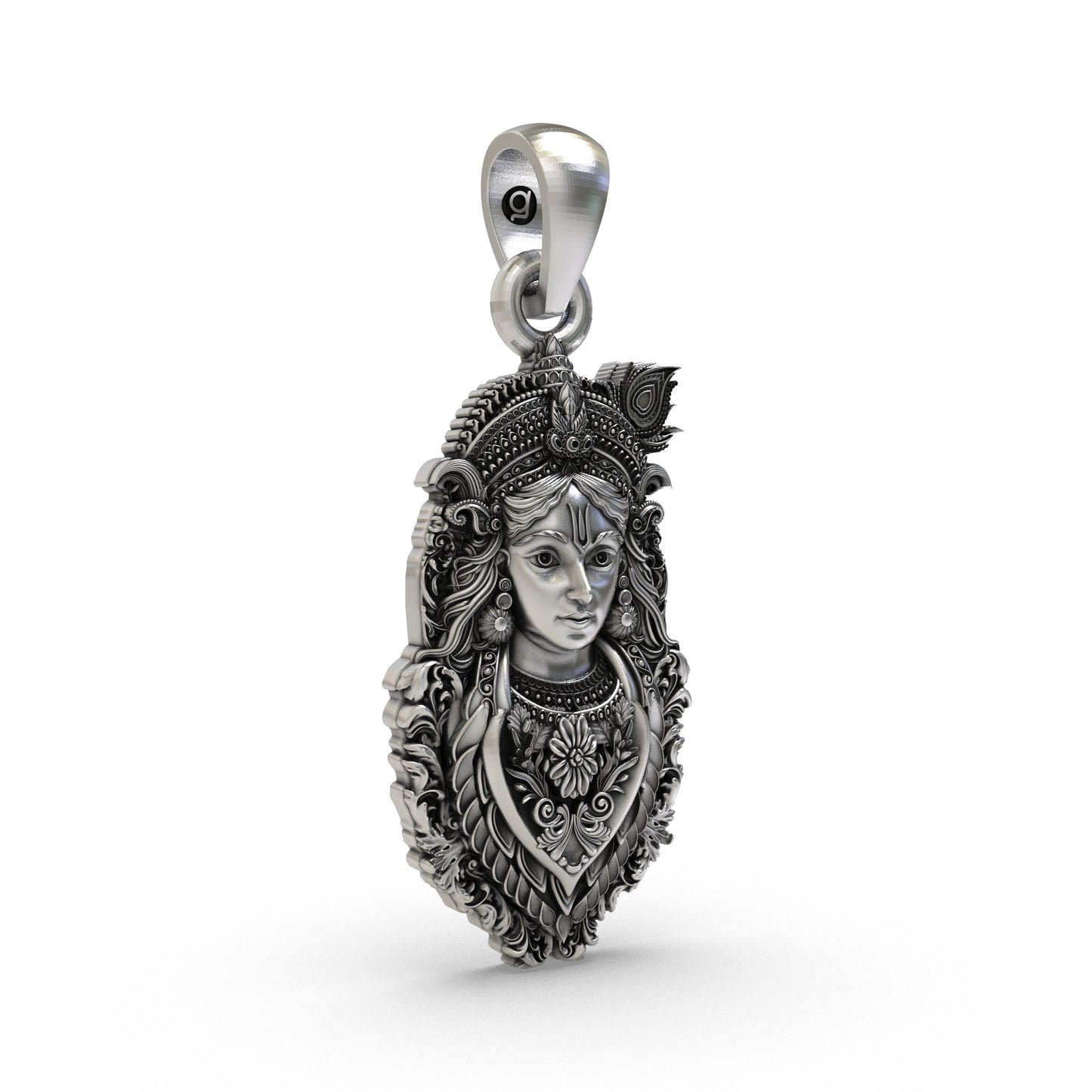 925 Silver Krishna Pendant | Shree Krishna Spiritual Jewelry for Men & Women