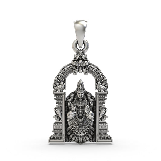 925 Silver Padmavathi Devi Pendant | Alamelu Manga Lakshmi Jewelry for Wealth & Prosperity