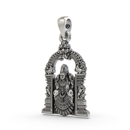 925 Silver Padmavathi Devi Pendant | Alamelu Manga Lakshmi Jewelry for Wealth & Prosperity