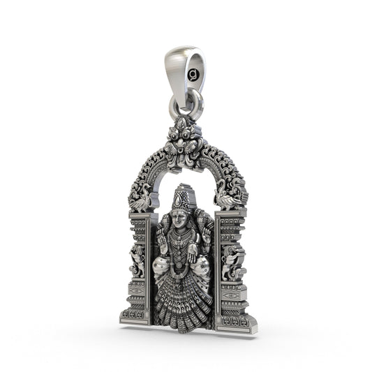 925 Silver Padmavathi Devi Pendant | Alamelu Manga Lakshmi Jewelry for Wealth & Prosperity