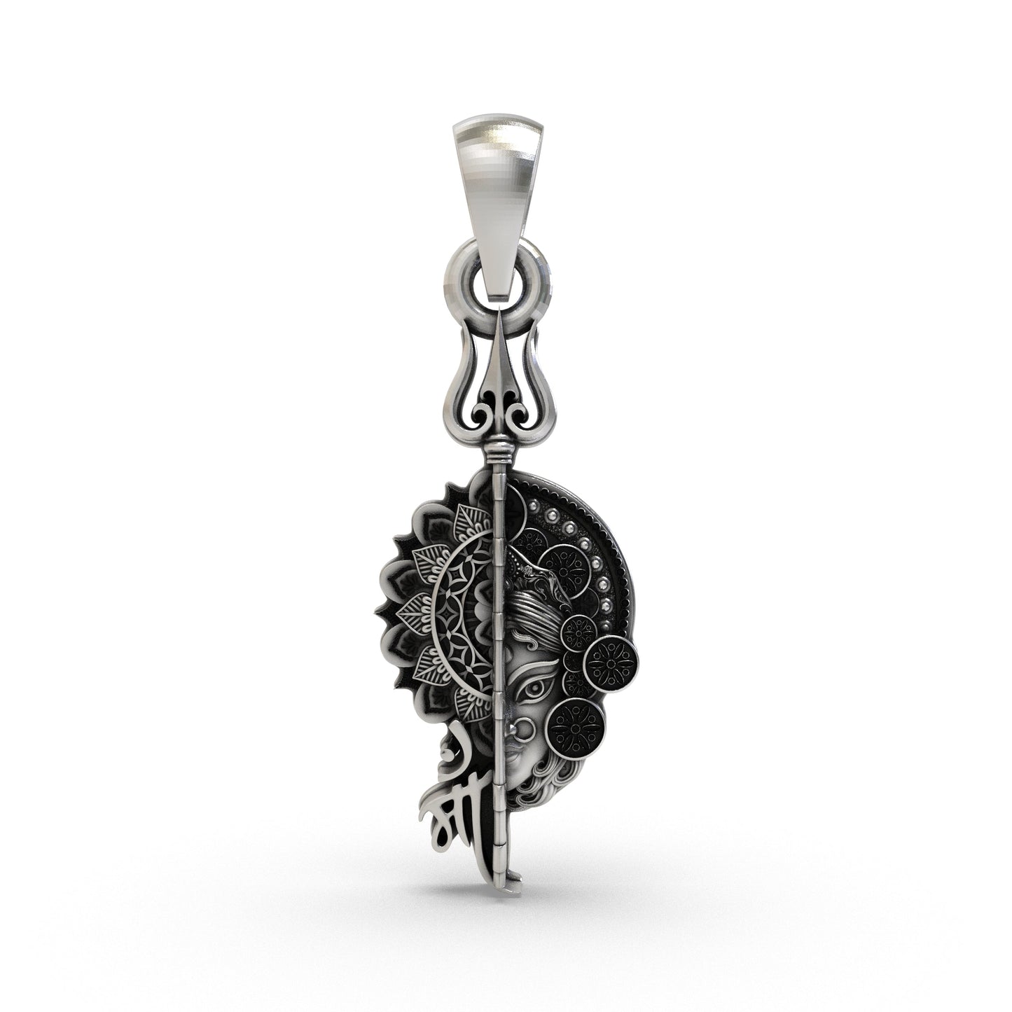925 Silver Maa Pendant | Hindu Goddess Spiritual Jewelry for Protection & Blessings