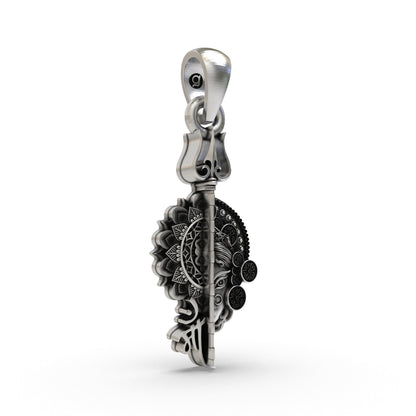 925 Silver Maa Pendant | Hindu Goddess Spiritual Jewelry for Protection & Blessings