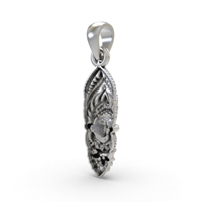 925 Silver Kali Maa Face Pendant | Goddess Kali Jewelry for Power & Protection