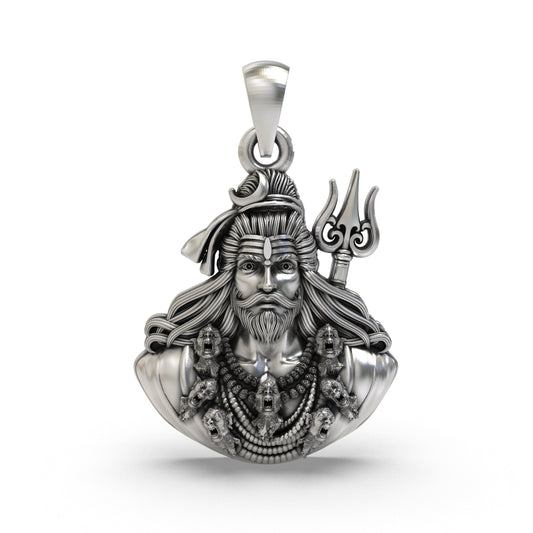925 Silver Shiva Face Pendant | Mahadev Bholenath Spiritual Jewelry for Men & Women