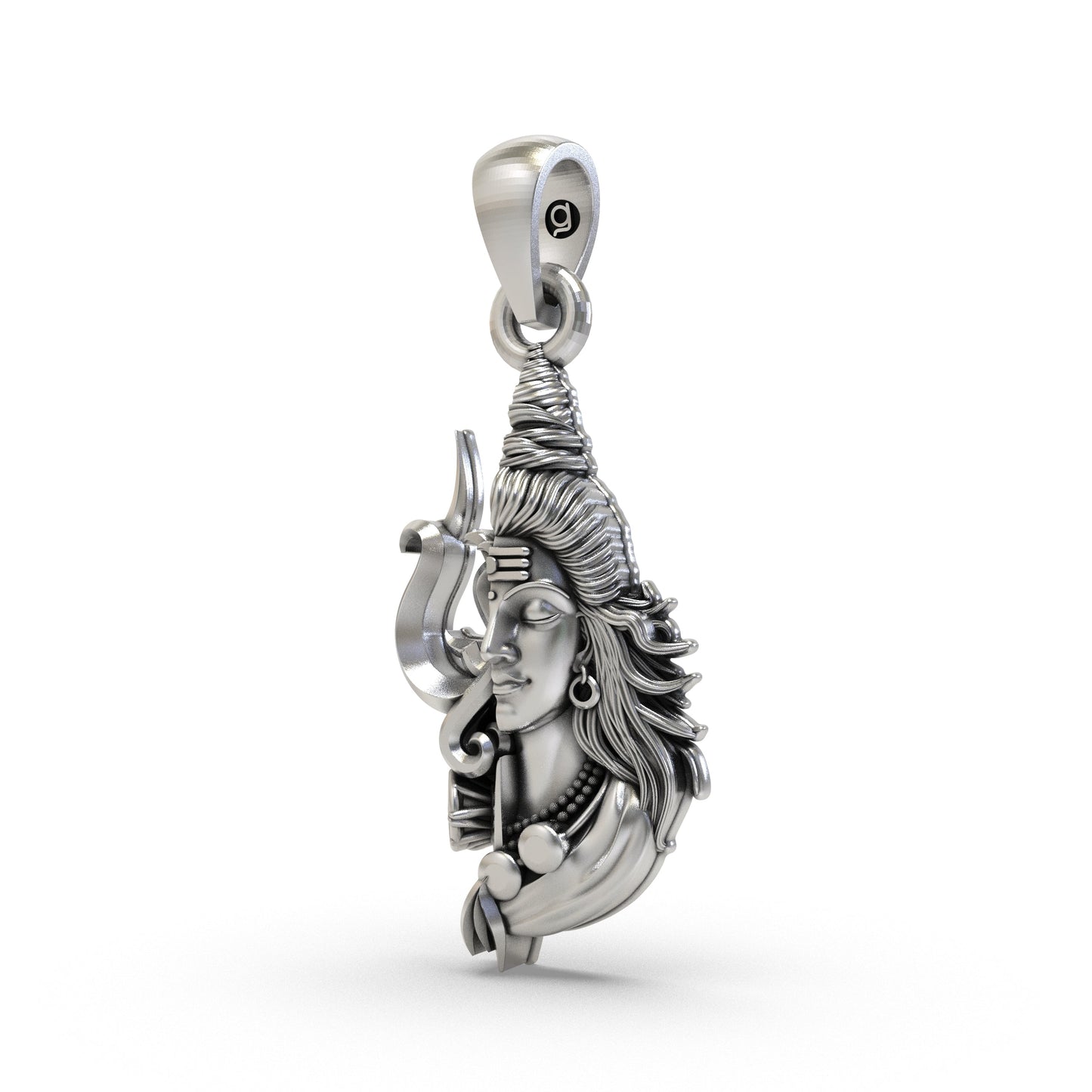 925 Silver Half Shiva Half Trishul Pendant | Mahadev Spiritual Jewelry for Men & Women