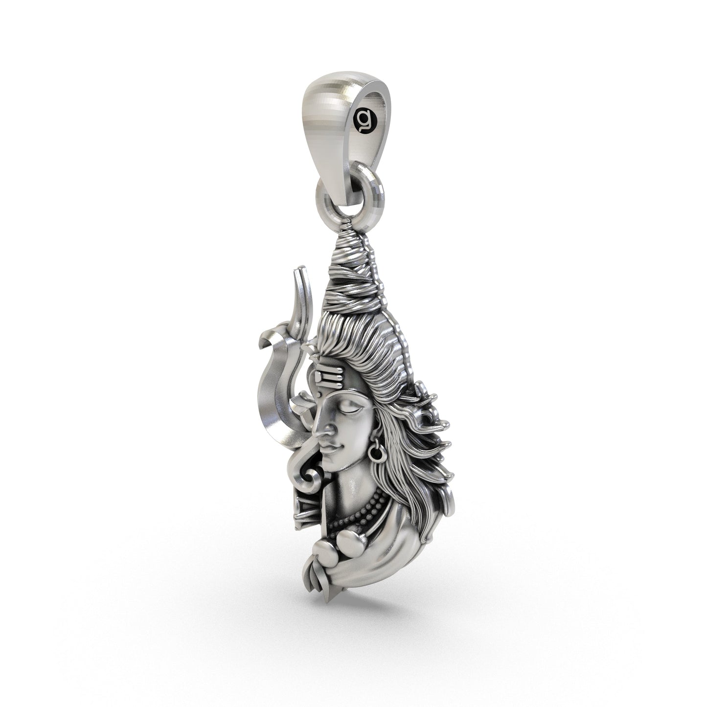 925 Silver Half Shiva Half Trishul Pendant | Mahadev Spiritual Jewelry for Men & Women