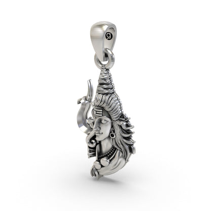 925 Silver Half Shiva Half Trishul Pendant | Mahadev Spiritual Jewelry for Men & Women