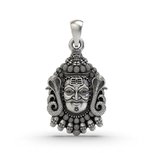 925 Silver Ujjain Mahakal Pendant | Mahakal Shiva Spiritual Jewelry for Men & Women