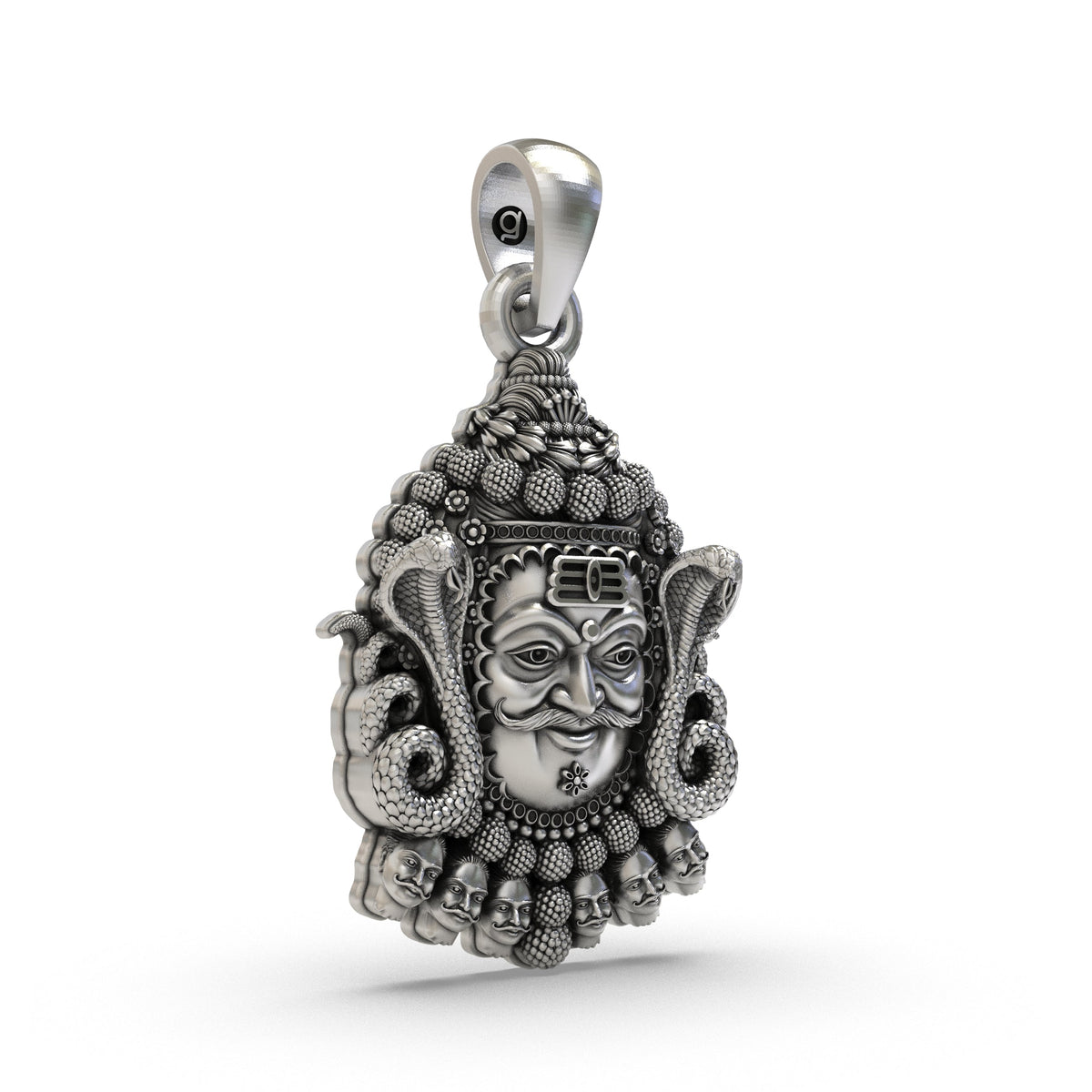 925 Silver Ujjain Mahakal Pendant | Mahakal Shiva Spiritual Jewelry for Men & Women