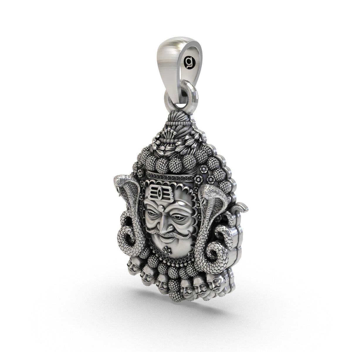 925 Silver Ujjain Mahakal Pendant | Mahakal Shiva Spiritual Jewelry for Men & Women