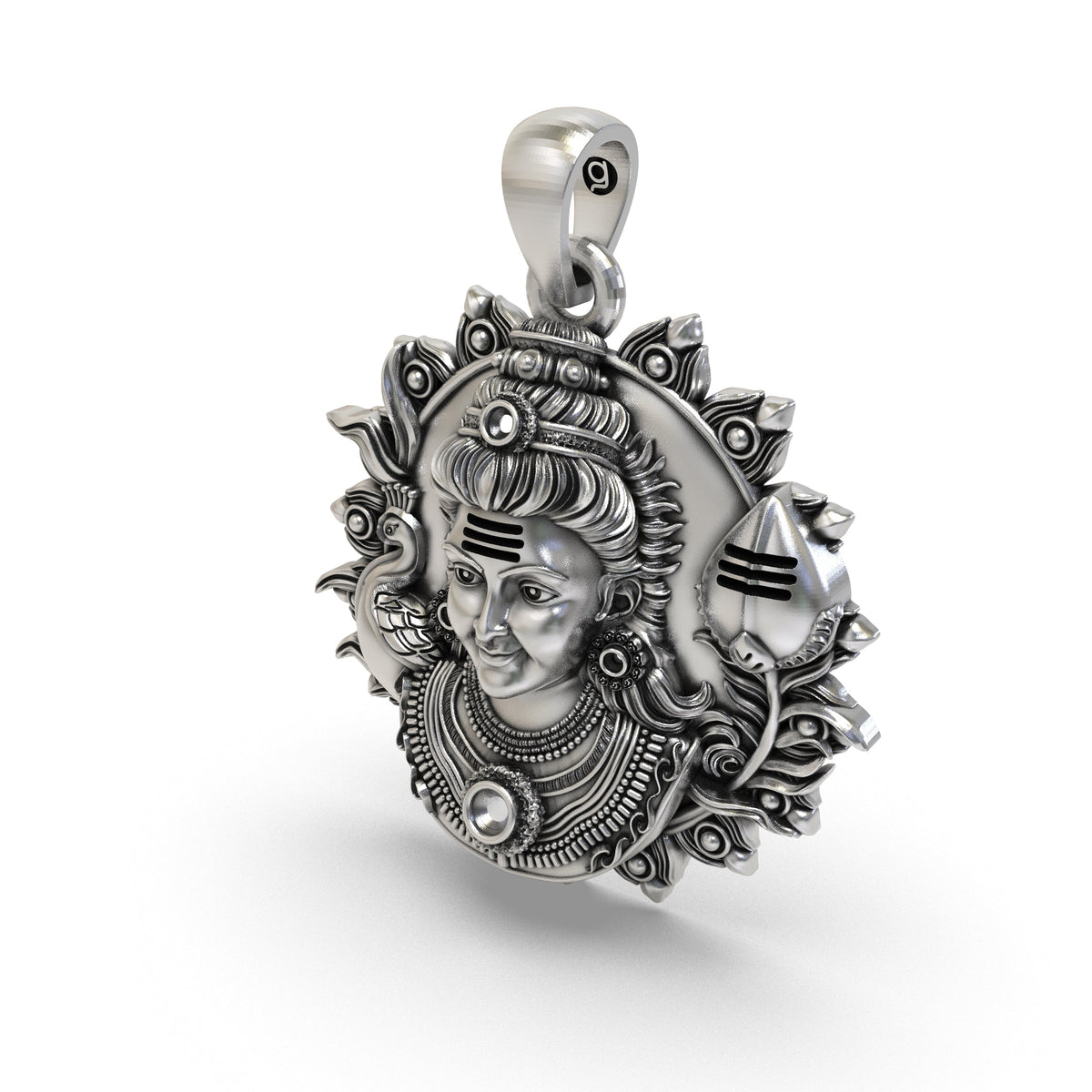 925 Silver Murugan Pendant | Lord Murugan Spiritual Jewelry for Men & Women