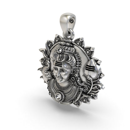 925 Silver Murugan Pendant | Lord Murugan Spiritual Jewelry for Men & Women