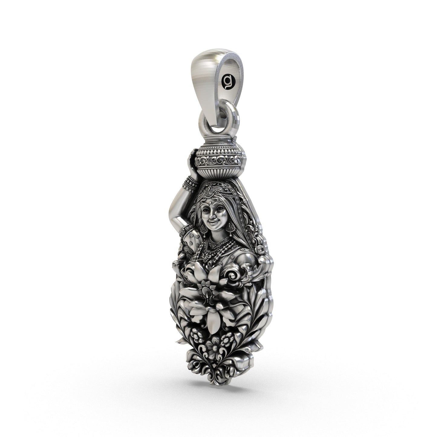 925 Silver Radha Ji Pendant | Goddess Radha Jewelry for Love & Devotion
