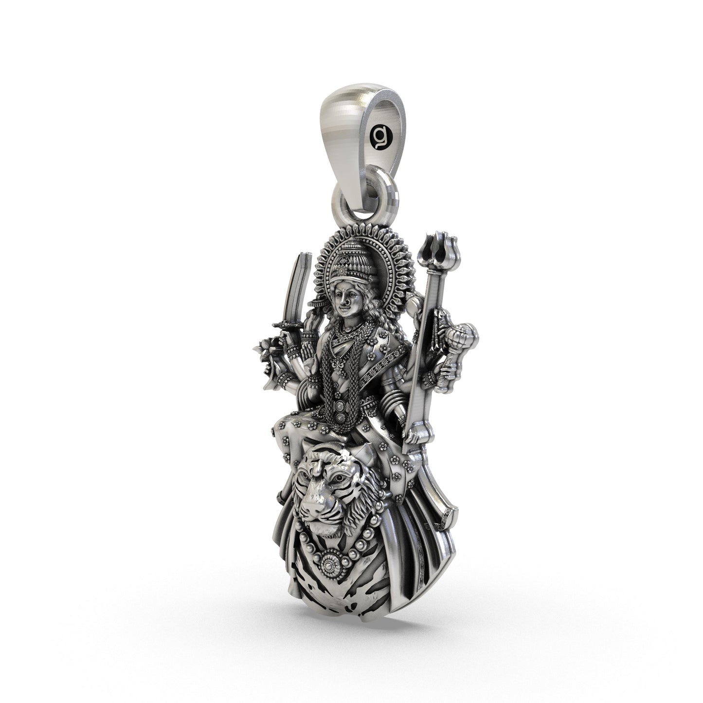 925 Silver Ambemaa Pendant | Goddess Amba Mata Jewelry for Protection & Power