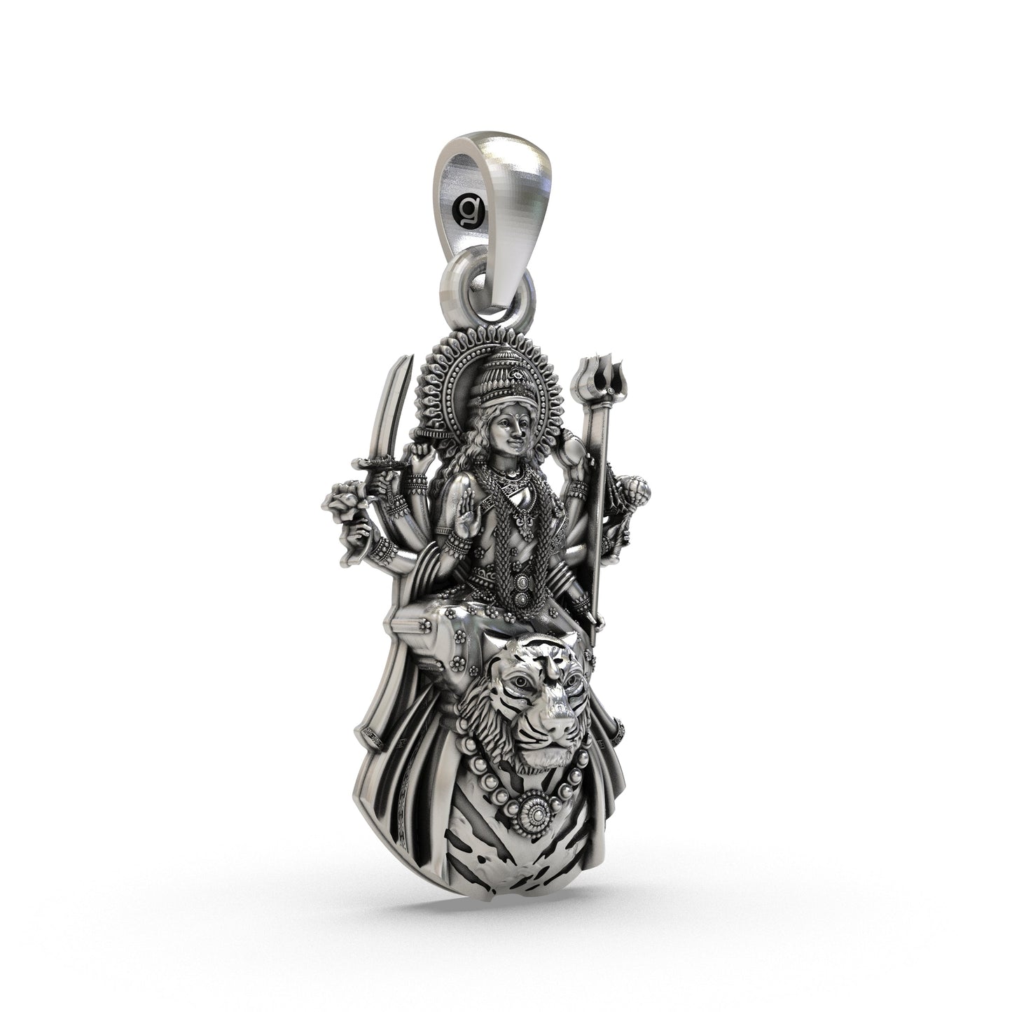 925 Silver Ambemaa Pendant | Goddess Amba Mata Jewelry for Protection & Power