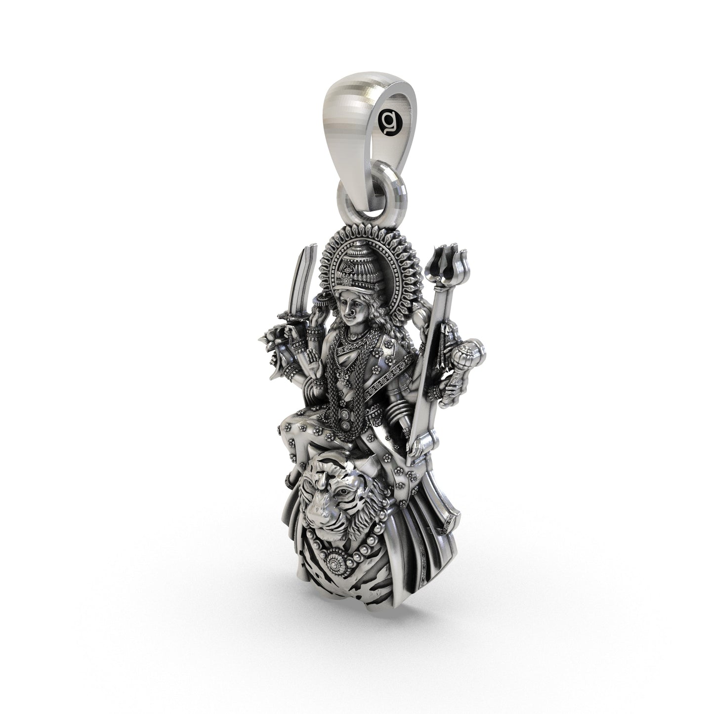 925 Silver Ambemaa Pendant | Goddess Amba Mata Jewelry for Protection & Power