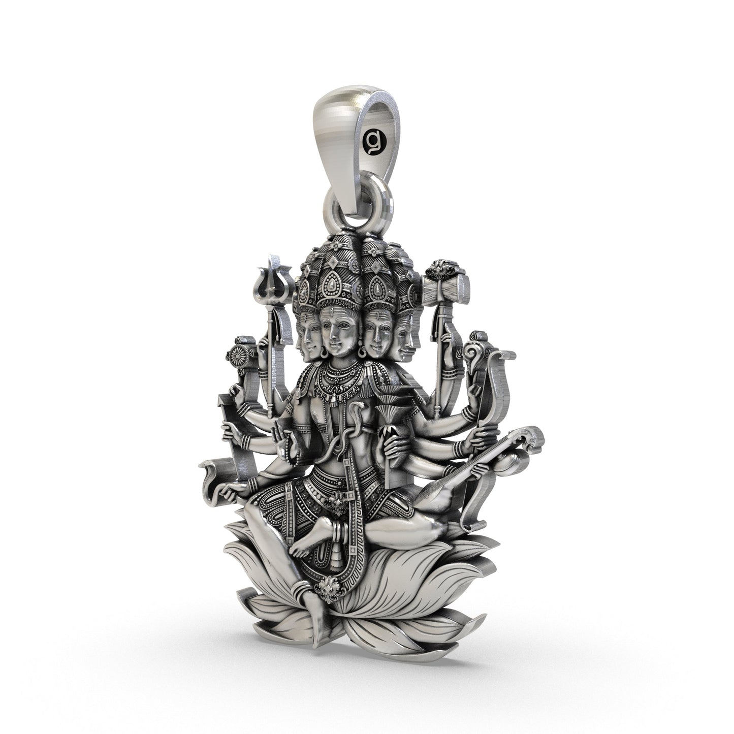 925 Silver Panchmukhi Shiva Pendant | Five-Faced Mahadev Spiritual Jewelry