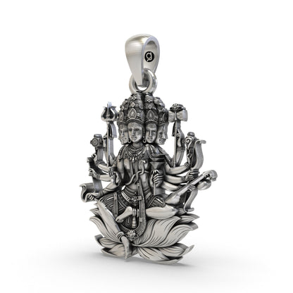925 Silver Panchmukhi Shiva Pendant | Five-Faced Mahadev Spiritual Jewelry