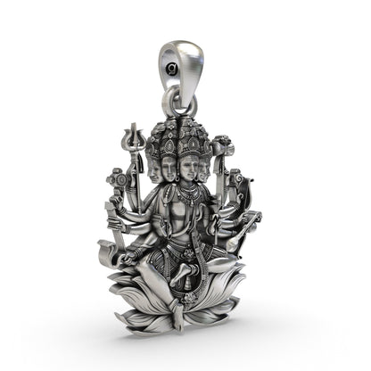 925 Silver Panchmukhi Shiva Pendant | Five-Faced Mahadev Spiritual Jewelry
