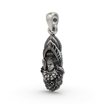 925 Silver Mahadev Shiva Pendant – Sacred Lord Shiva Locket