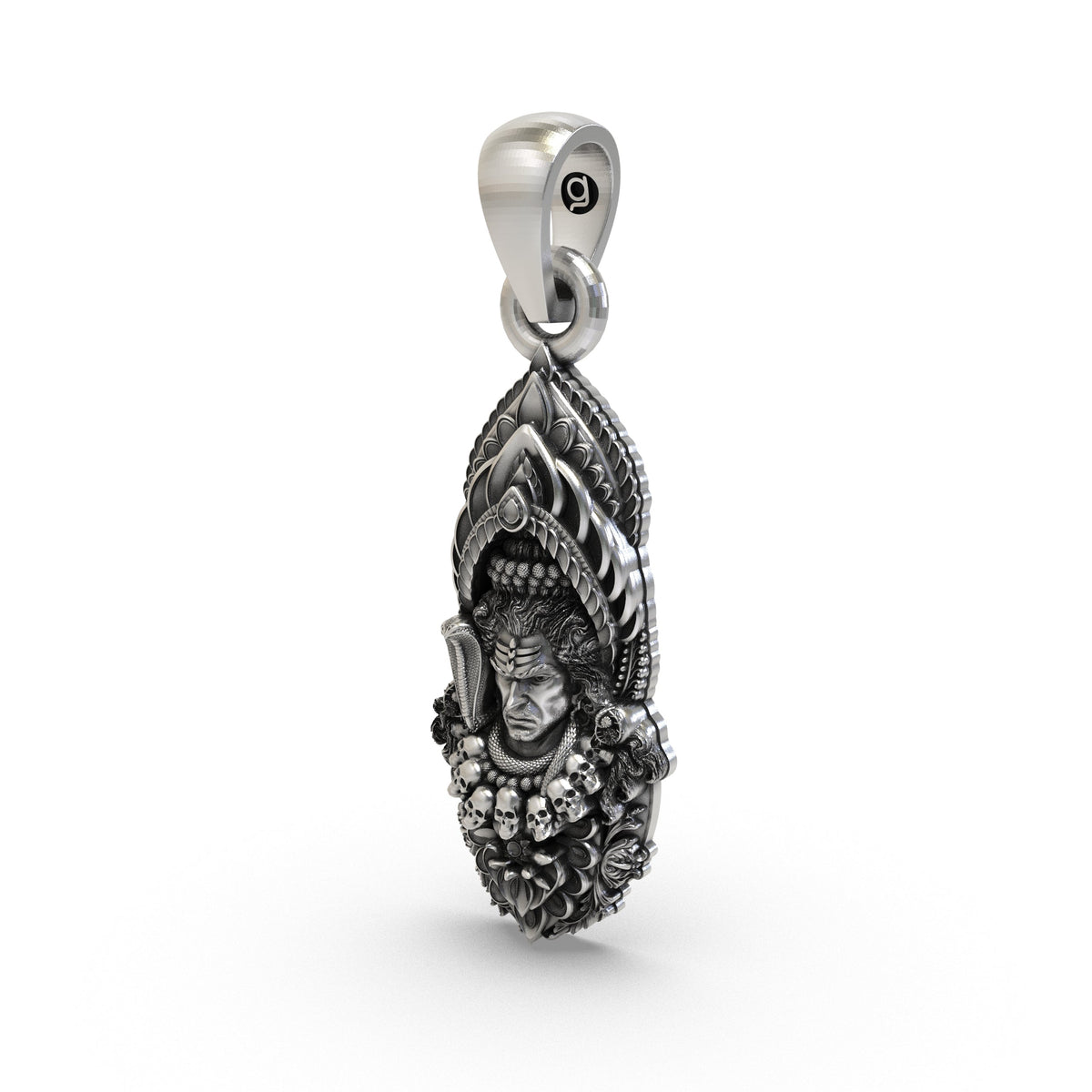 925 Silver Mahadev Shiva Pendant – Sacred Lord Shiva Locket