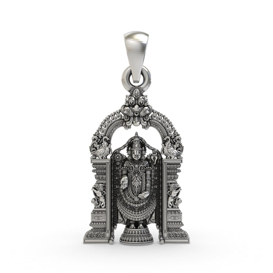 925 Silver Lord Venkateswara Tirupati Balaji Devotional Pendant