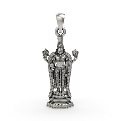 925 Silver Venkateswara Swamy Pendant – Sacred Temple Jewelry