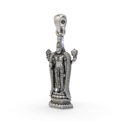 925 Silver Venkateswara Swamy Pendant – Sacred Temple Jewelry