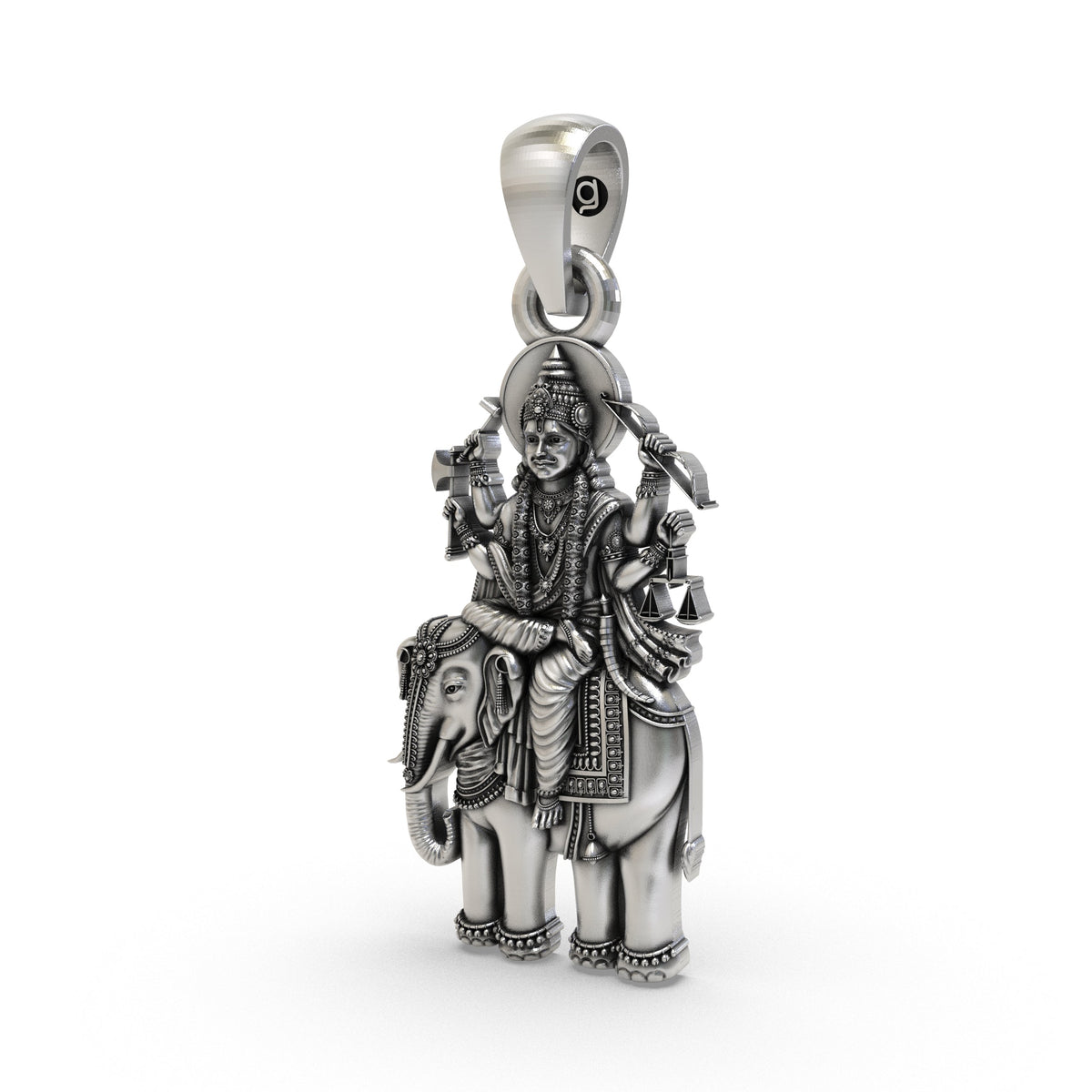 925 Silver Brihaspati Guru Pendant – Sacred Wisdom & Fortune Jewelry