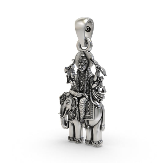 925 Silver Brihaspati Guru Pendant – Sacred Wisdom & Fortune Jewelry