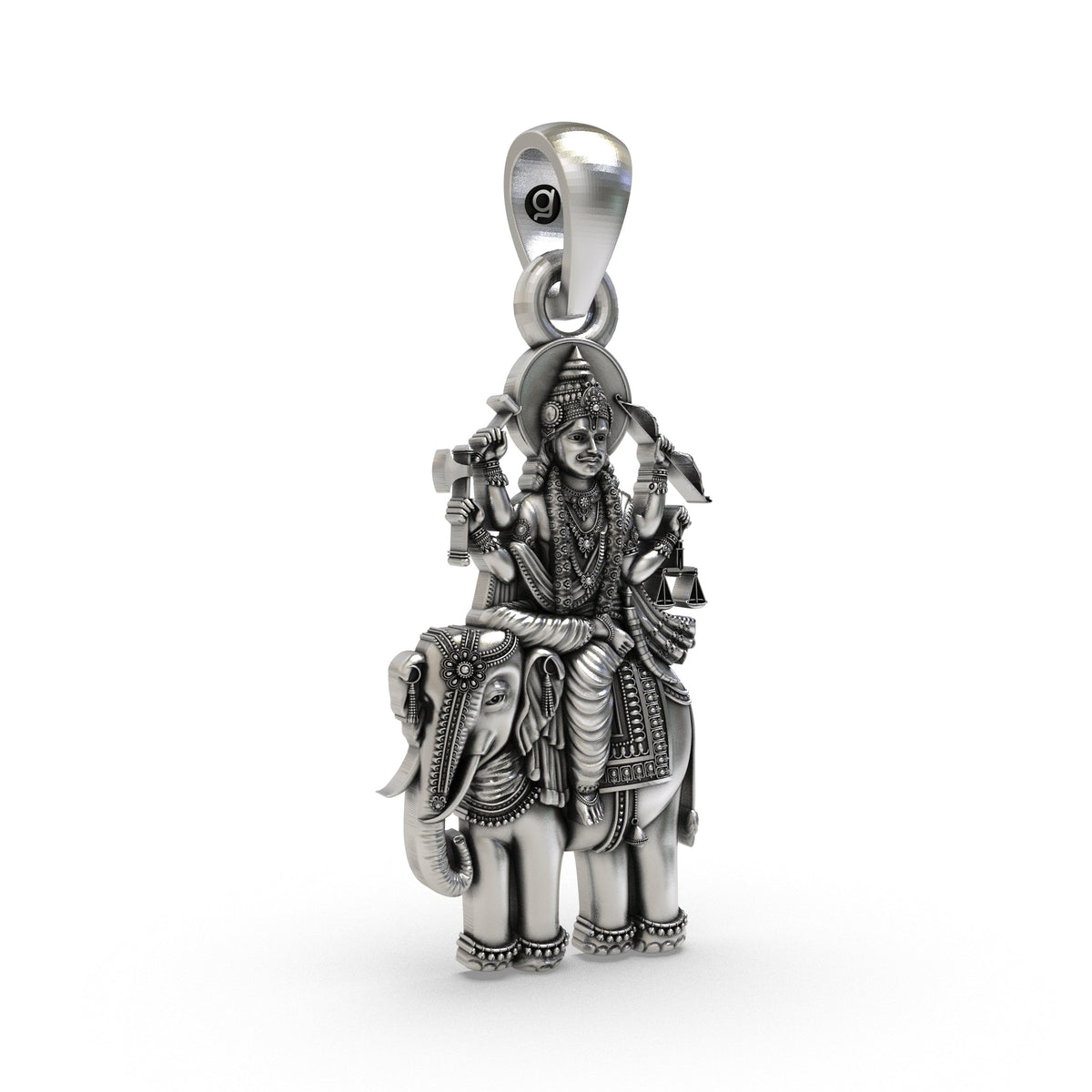 925 Silver Brihaspati Guru Pendant – Sacred Wisdom & Fortune Jewelry