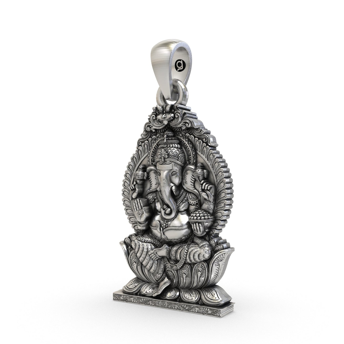 925 Silver Ganpati Pendant – Handmade Lord Ganesha Spiritual Locket