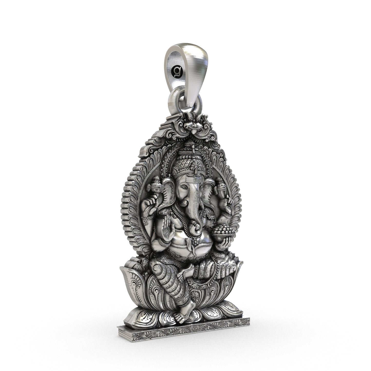 925 Silver Ganpati Pendant – Handmade Lord Ganesha Spiritual Locket