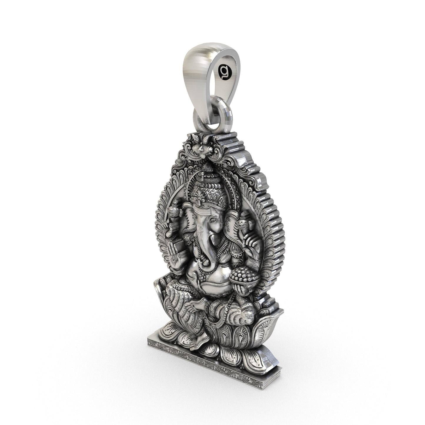 925 Silver Ganpati Pendant – Handmade Lord Ganesha Spiritual Locket