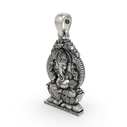 925 Silver Ganpati Pendant – Handmade Lord Ganesha Spiritual Locket