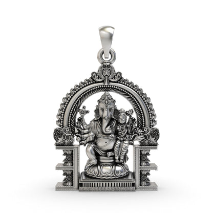 925 Silver Vallabha Ganapati Pendant – Sacred Ganesha Jewelry