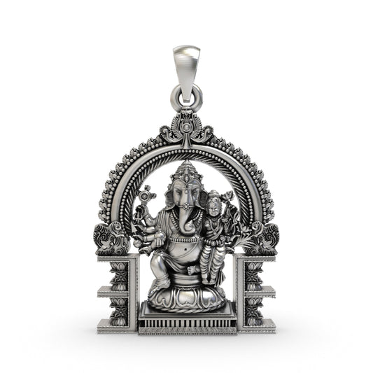 925 Silver Vallabha Ganapati Pendant – Sacred Ganesha Jewelry